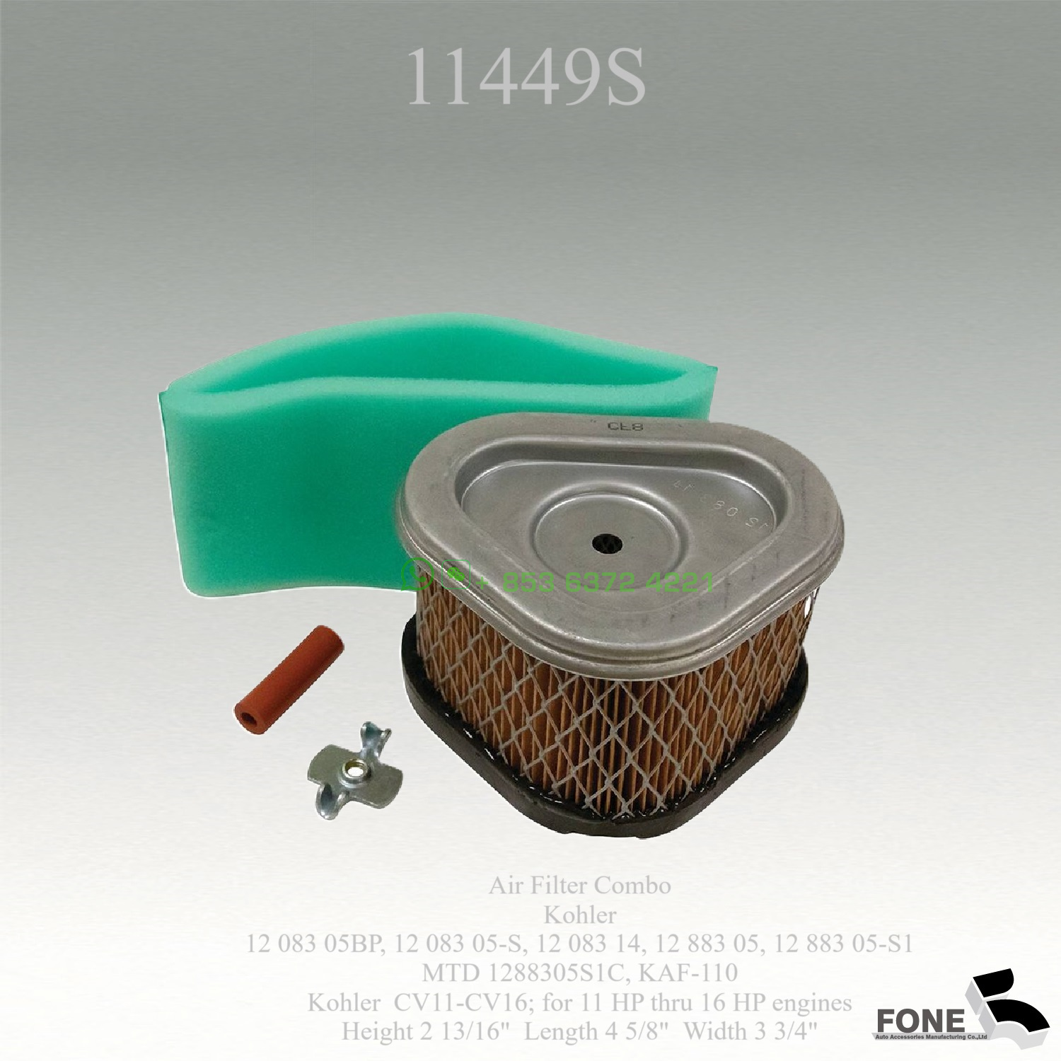 11449S AIR FILTER COMBO FOR KOHLER-FONE Auto Parts Manufacturing Co.,Ltd